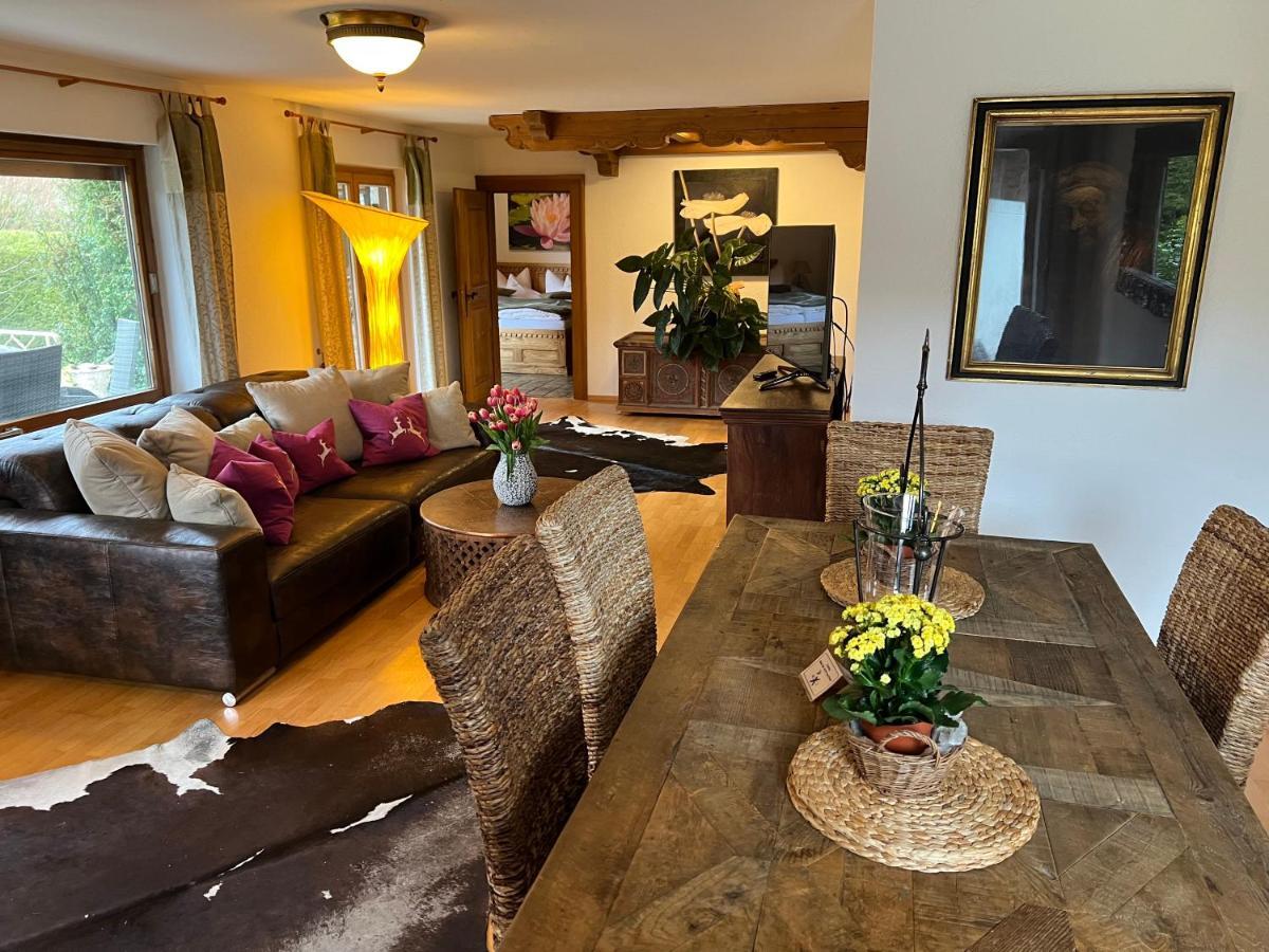 Alpen Suite Tegernsee - Grosse Sonnenterasse Und Idyllischer Garten Bad Wiessee Bagian luar foto